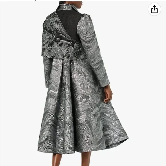 MAKING THE CUT womens Metallic Jaquard Coat & Scarffashion-jackets Size: XS-LG - Picture 4 of 6
